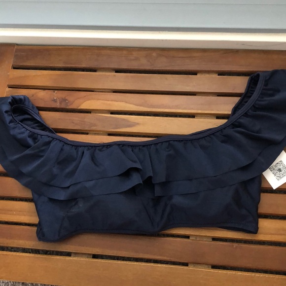 Cupshe off the shoulder navy bikini set - Picture 4 of 6